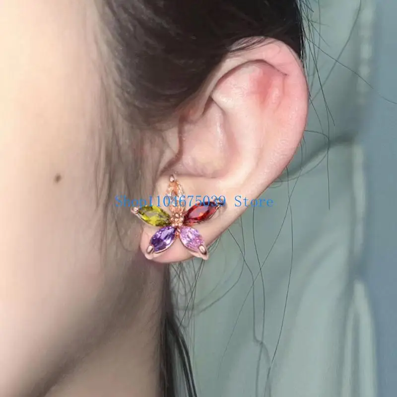 Pendientes Mariposa Brillantes Elegantes - alternate angle