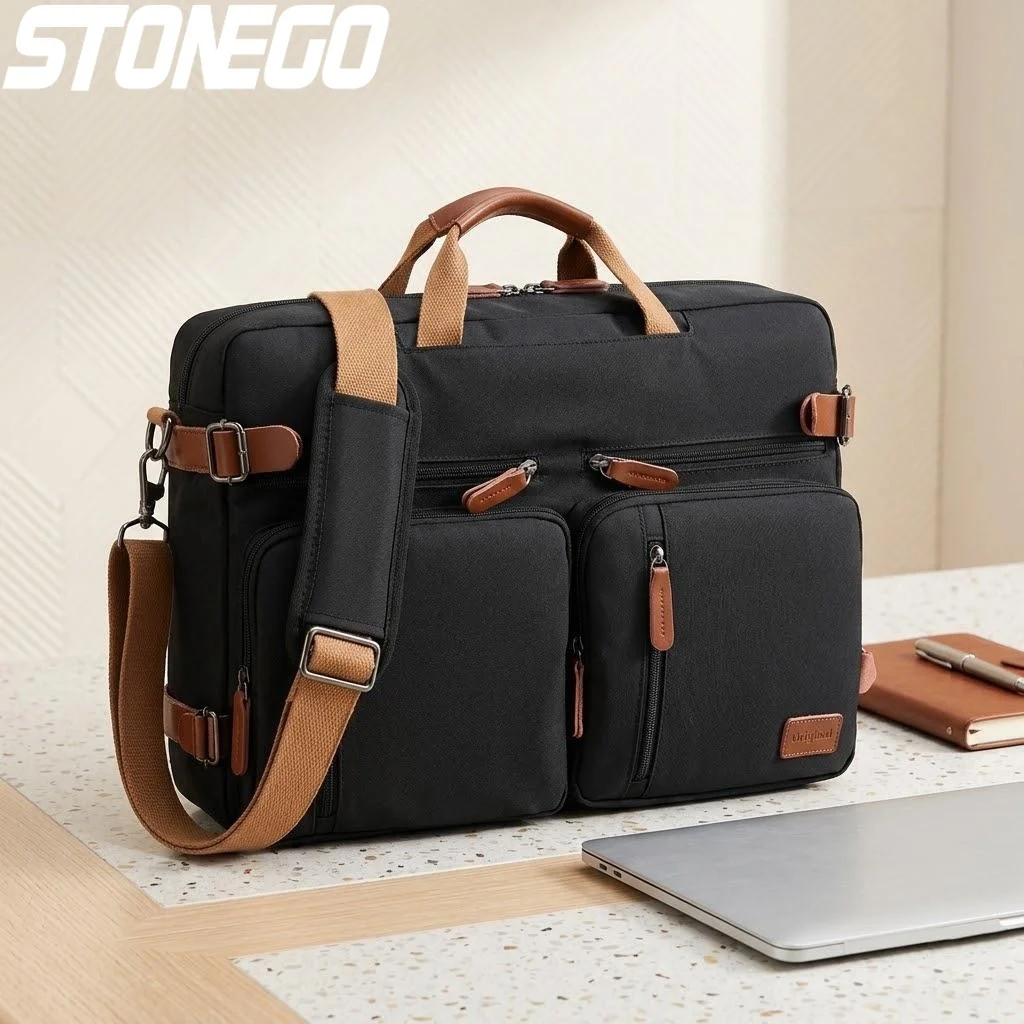 

Мужской вместительный рюкзак для ноутбука 15,6 дюймов, трансформируемый в сумку через плечо, для бизнеса, путешествий, работы и повседневного использования