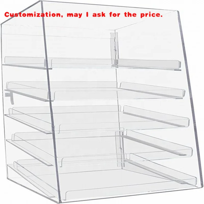 

custom.Jery Snack Rack Acrylic Box Dessert Drawer Transparent Food Bread pastry bakery Cabinet cake display showcase