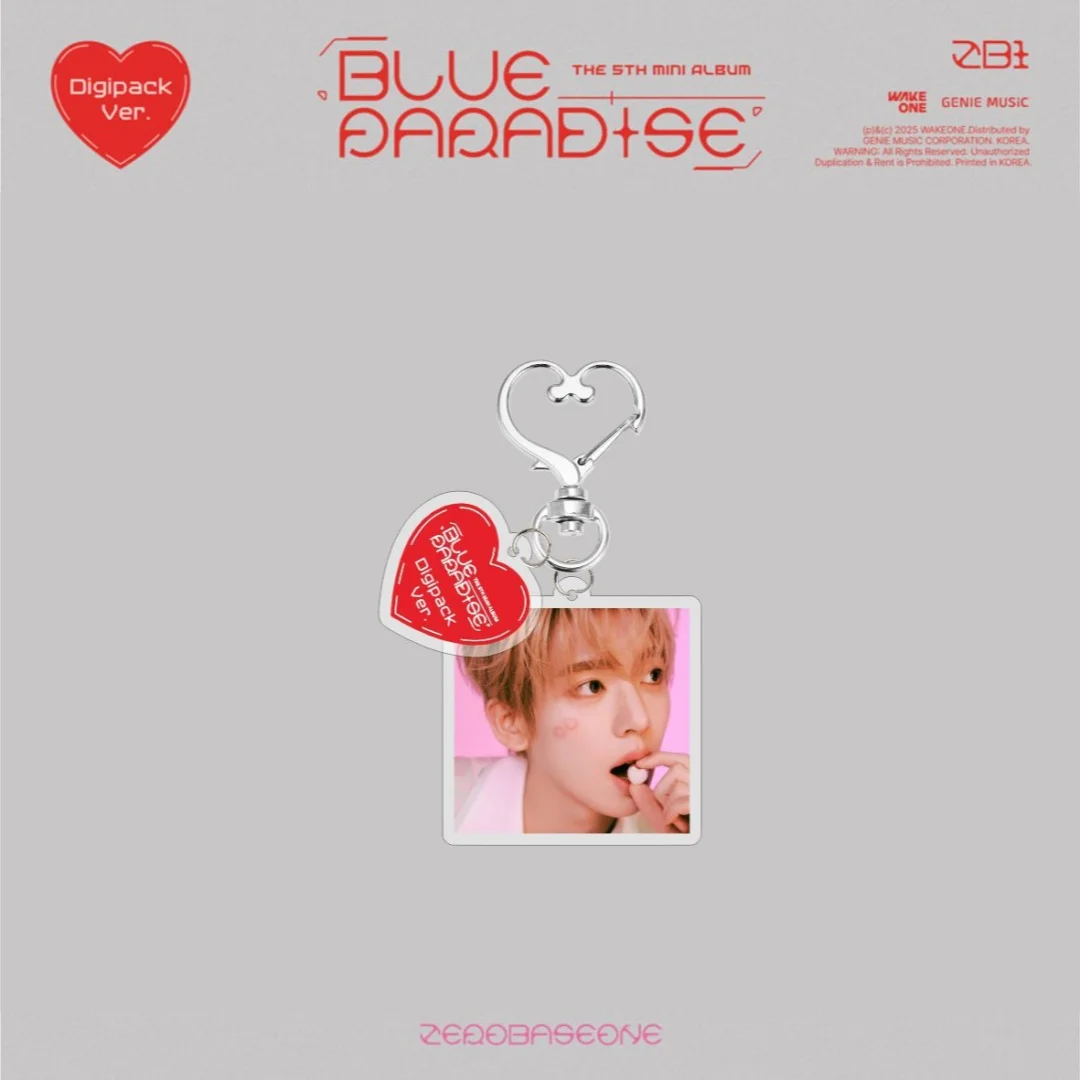 KPOP ZEROBASEONE Keychain BLUE PARADISE Album Bag Charm Keychains New Keyring ZhangHao Ricky Yujin Hanbin ZB1 Fans Collect Gift