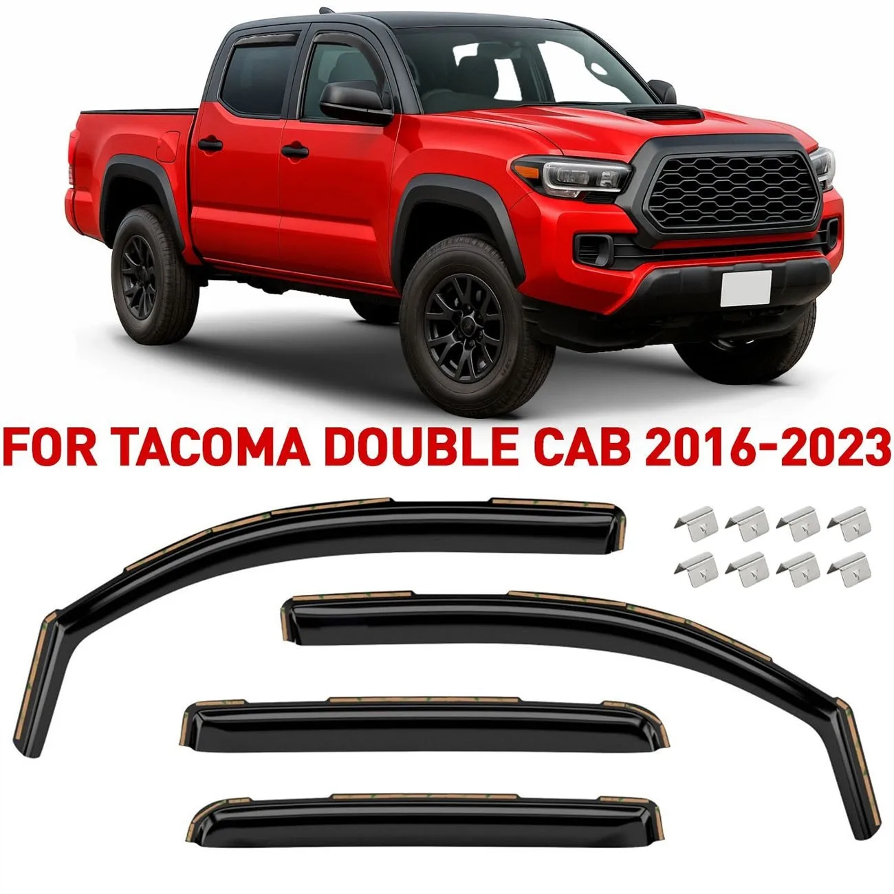 

Ветровики (дефлекторы окон) In Channel Rain Guards для Toyota Tacoma Double Cab 2016-2023 гг.