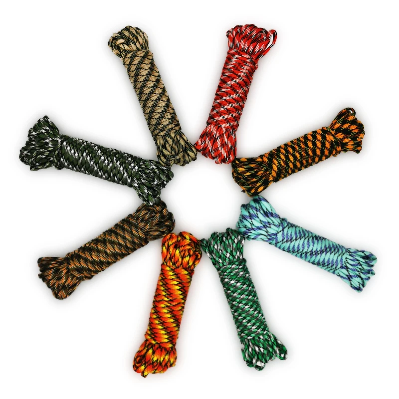550 Paracord Fallschirmschnur Lanyard Zeltseil 7 Strang 5M 10M 20M 30M Mehrfarbig Für Wandern Camping Wäscheleine Seil – Detail 7
