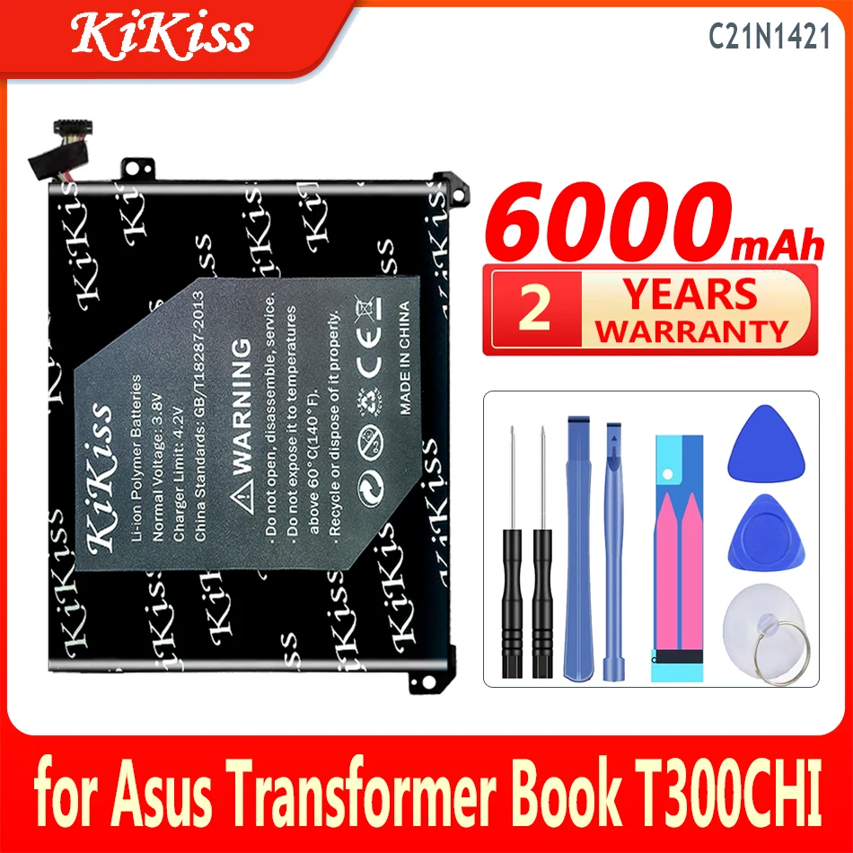 

Аккумулятор KiKiss C21N1421 C21N1418 на 6000 мА · ч для ноутбука Asus Transformer Book T300CHI T302CA T302CHI