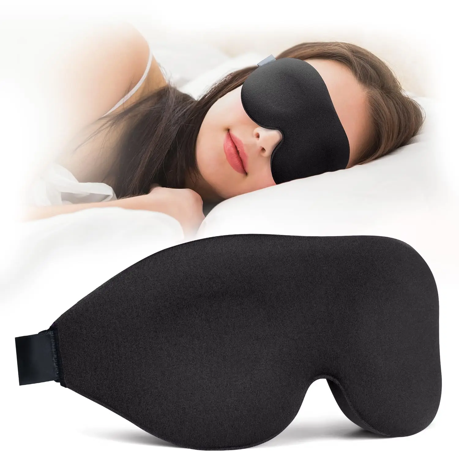 

Sleep Mask for Back and Side Sleeper,Block Out LightLuxury Sleeping Eye Mask of 3D Night BlindfoldZero Pressure Travel Eye Cover