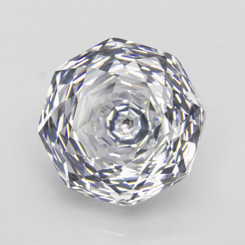 New 5A White Millennium Octagon Rose Cut Cubic Zirconia Loose Gemstones for Jewerly Making