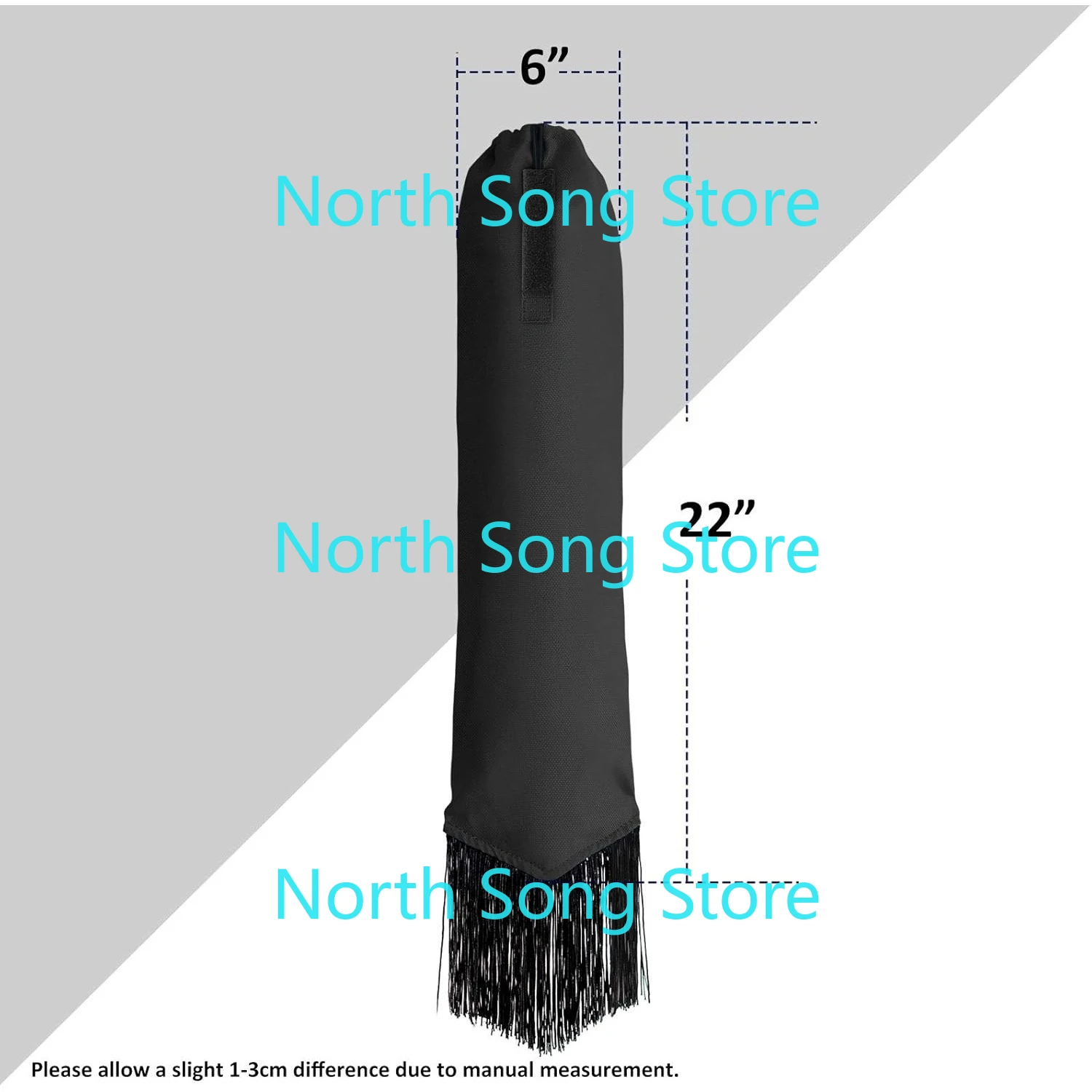 Smooth Lightweight Adjustable Fastener Nylon Horse Tail Bag with Fringe