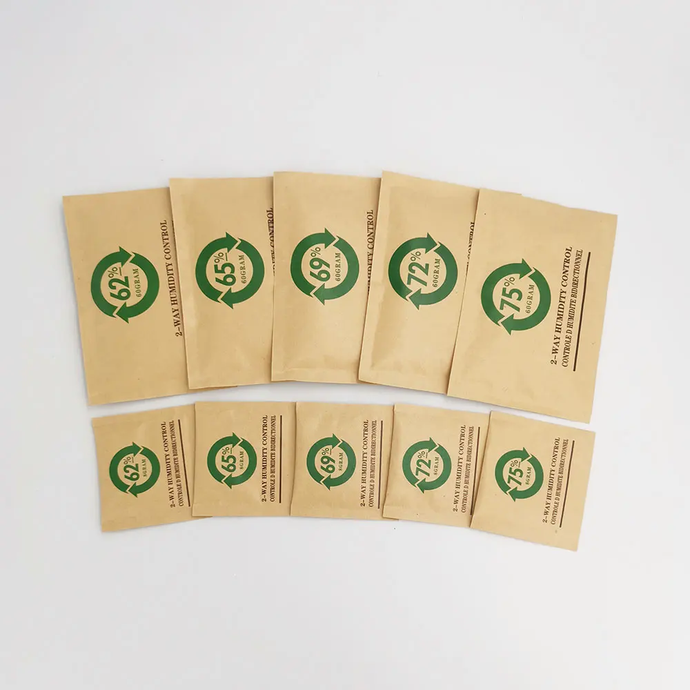 5pcs 60g 62% 65% 69% 72% 75% tobaccos cigars 2-way humidity control pack moisturizing humidifier bag