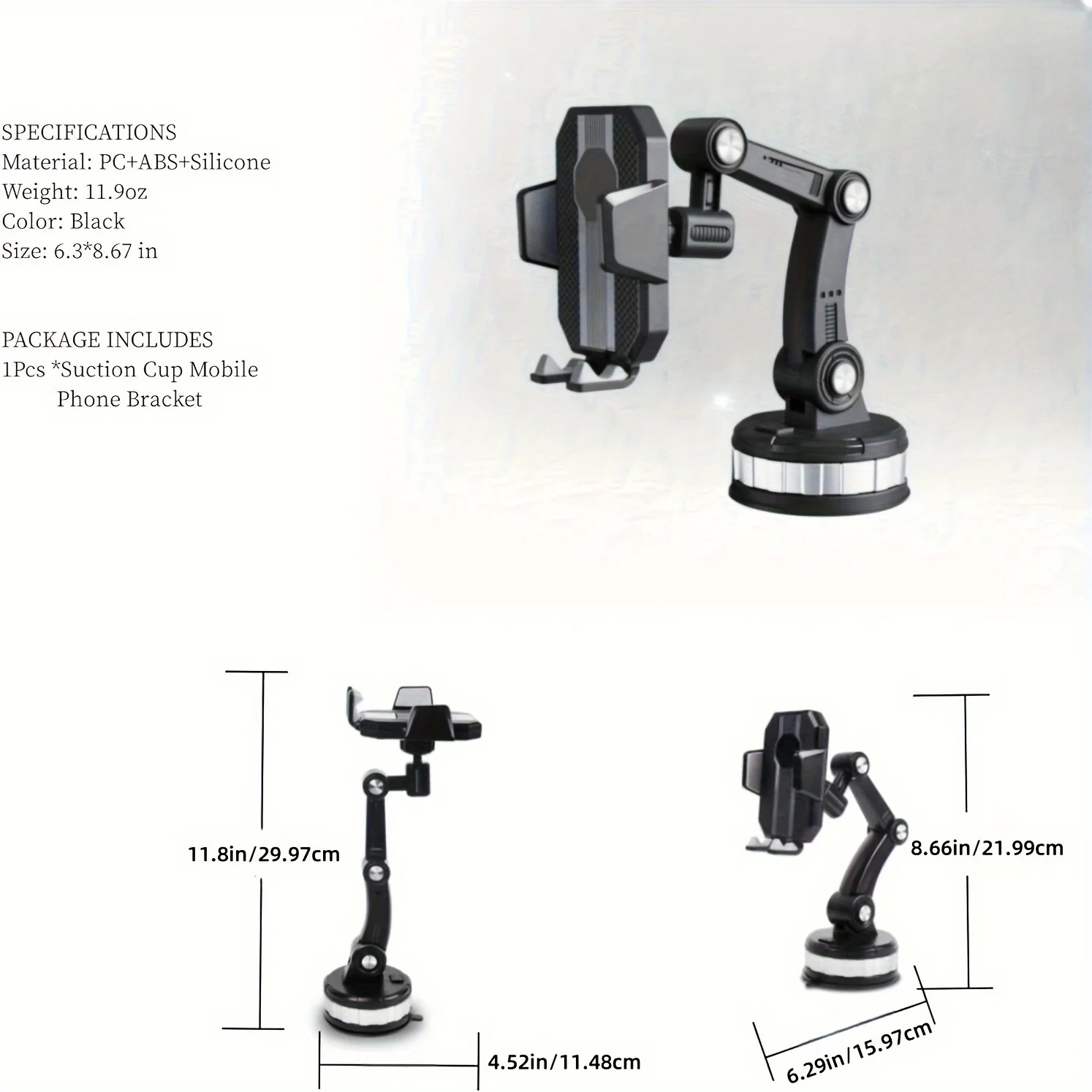 1PC New car mobile phone navigation bracket, suction cup type center console for car glass, truck driving fixed support bracket