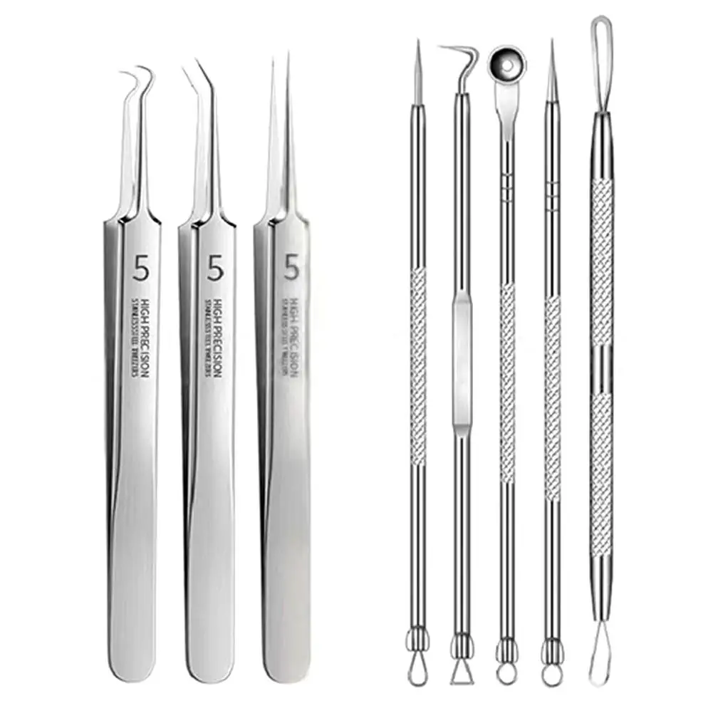 Tedesco Ultra-fine No. 5 Cell brufoli Blackhead Clip Remover ago salute bellezza comedone speciale Acne Salon Tool pinzette E0F2