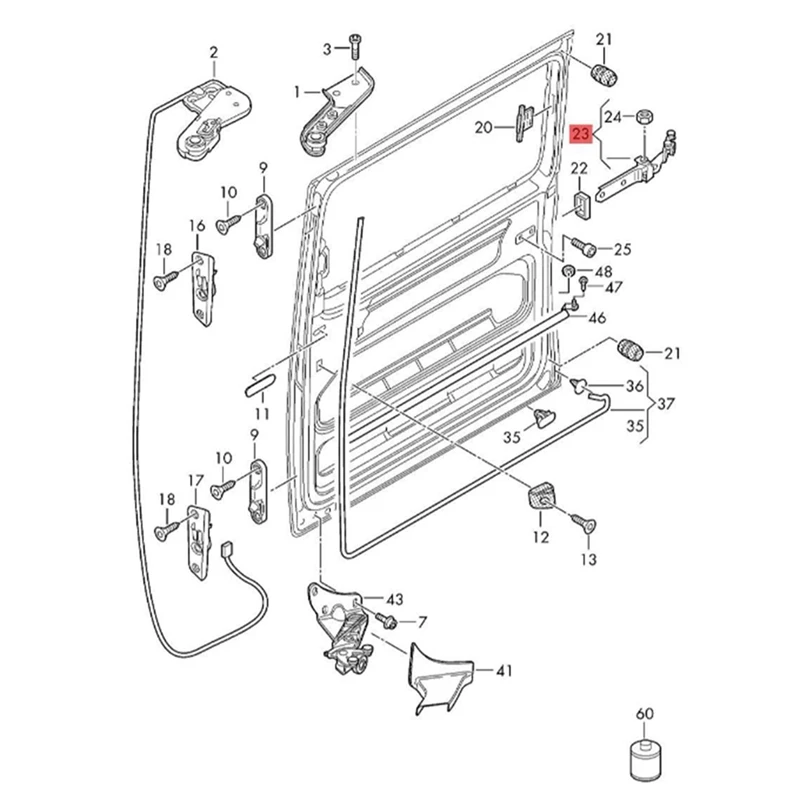 Center Electric Sliding Door Hinge For VW T5 T6 Multivan V VI Transporter Bus 2003-2025 Sliding Roll