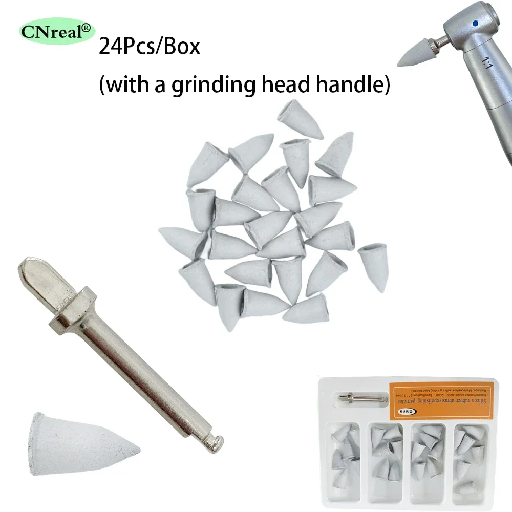 

Dental Silicon Rubber Abrasivpolishing Particles With Shank For Low-Speed Handpiece Grinding Heads Wheels Dentistry Products