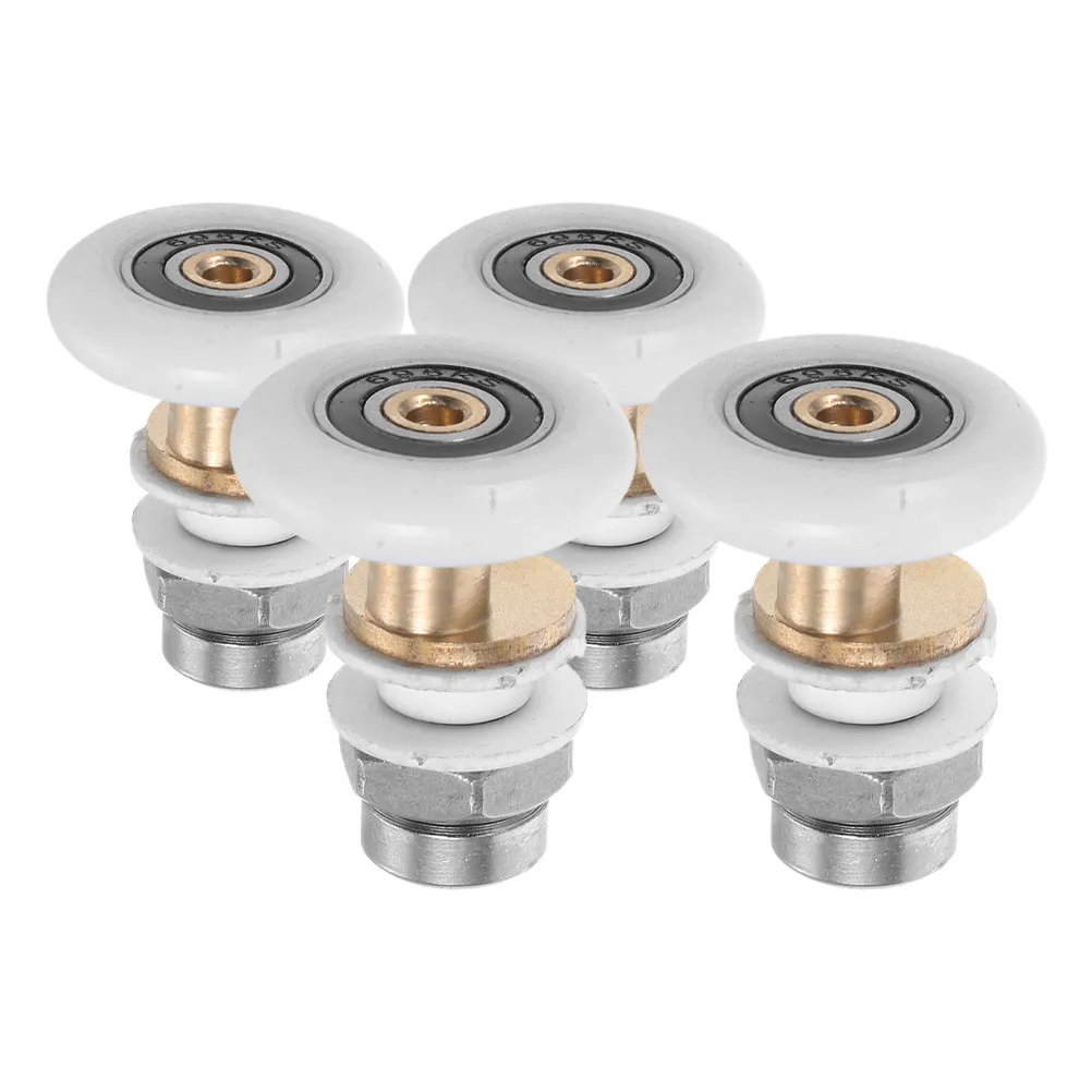 

4Pcs Shower Door Rollers Wheels Replacement for Sliding Glass Shower Doors Secure Eccentric Locking Mechanism 25Mm Diameter
