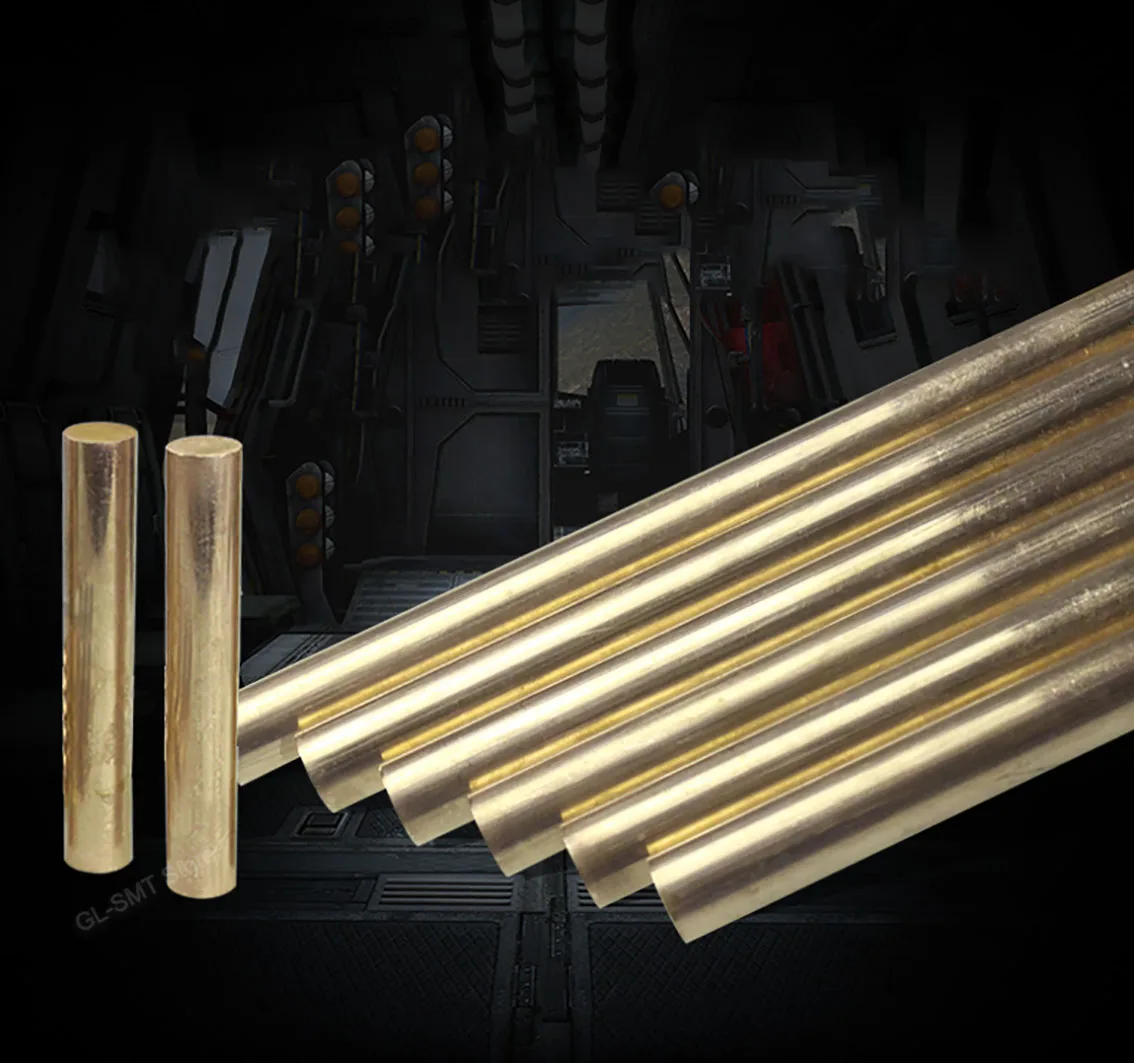 H59 Brass Rod Diameter 1/2/2.5/3/4/5/6mm Solid Round Rod Bar Lathe Cutting Tool Metal Rods Length 200mm