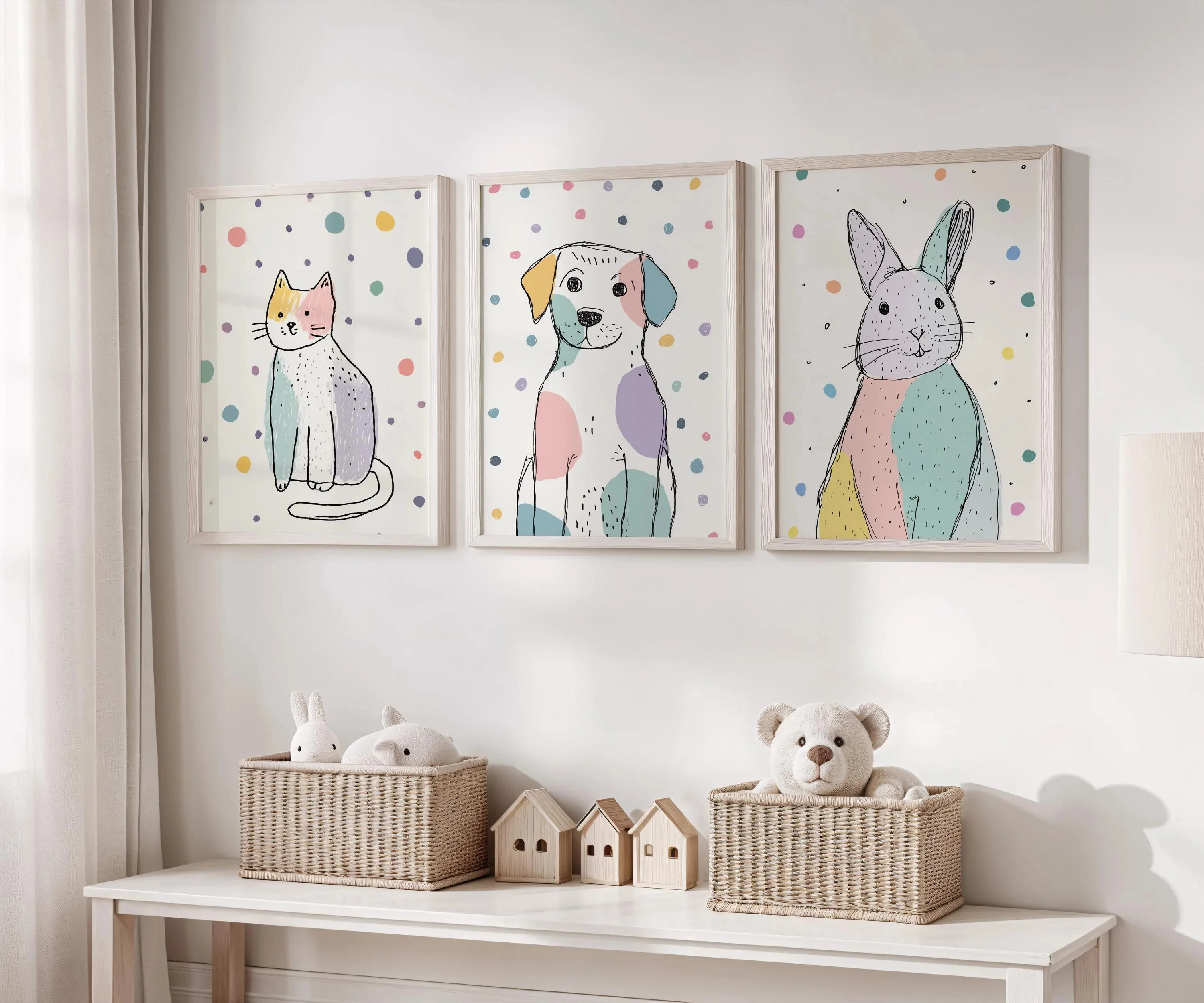 3 قطع (بدون إطار)، 3 قطع من لو - مراجعة Baby Nursery Art وسعره
