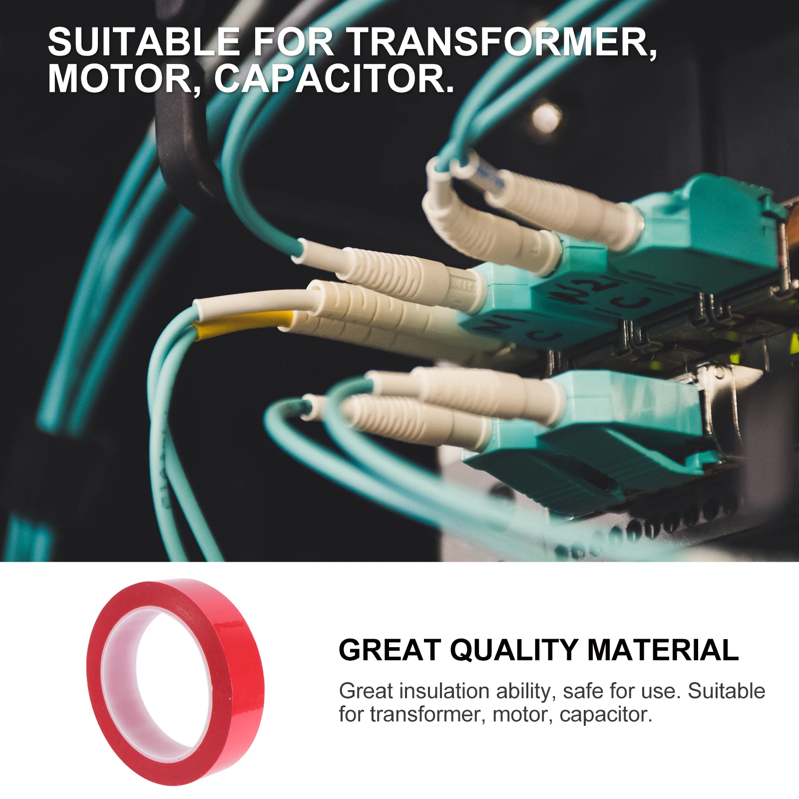 

6pcs Pet Adhesive Insulation For Transformer Motor Capacitor Fastening Positioning Tape Pet Insulation Tape