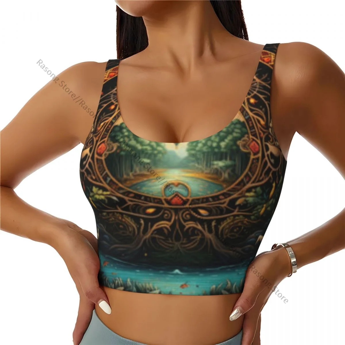 Women Sexy Sports Vest Forest Sprites Laughter And Mischief Female Streetwear Sport Lingerie Tee Crop Top