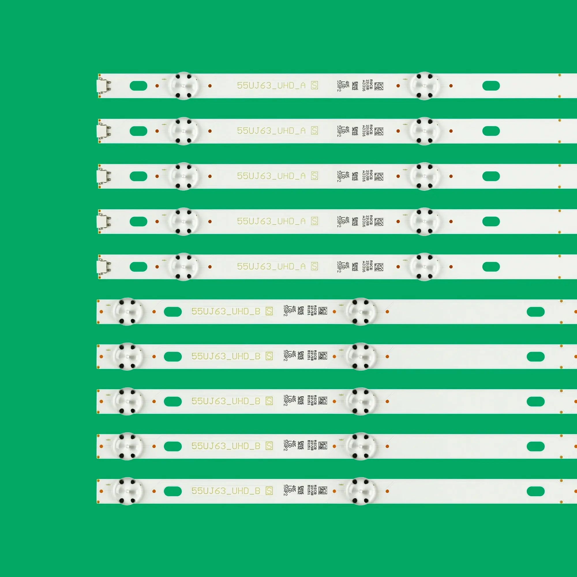 Kit LED Strip(10) For LG Innotek 17Y 55inch_A B-Type SSC_55LJ55/55UJ63_A B_8LED 55UJ7588 55UJ630T 55UJ634T 55UJ633T 55UJ632T