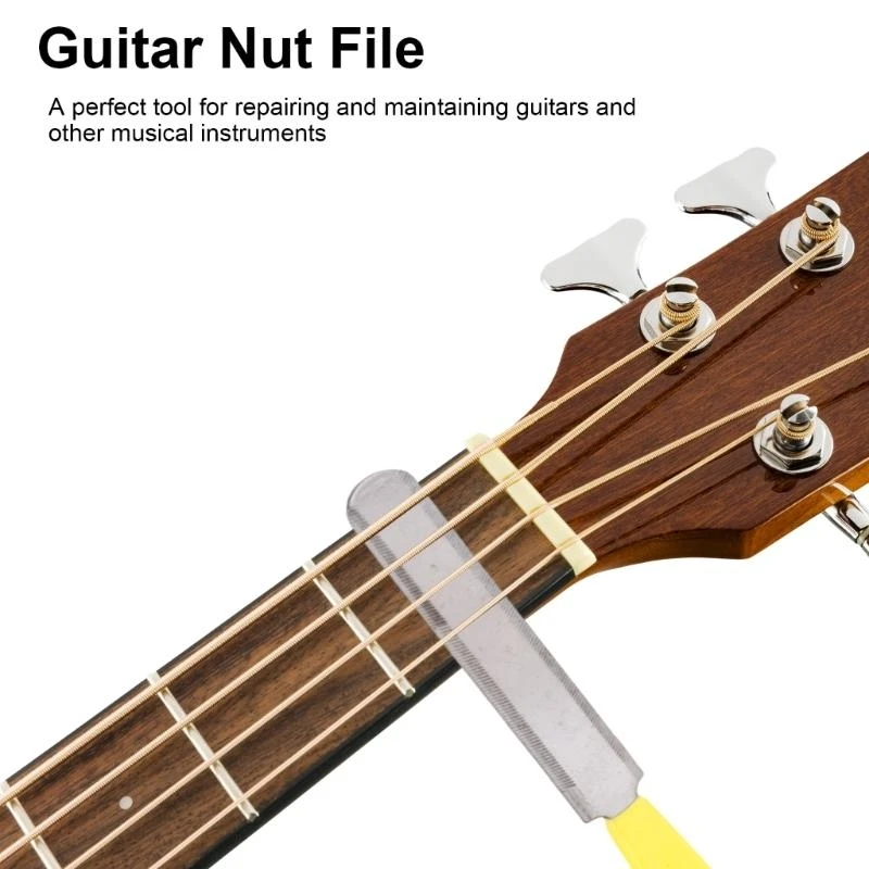 3Pcs Guitar Bass Files Nut Files Nut Slotting Files Luthier Tool Set