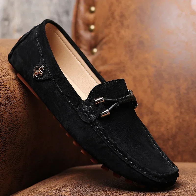 Blue Handmade Genuine Leather Loafers Men Shoes Slip On Mens Loafers Dad Shoes Loafers Moccasins Driving Shoes For Men Mocasines