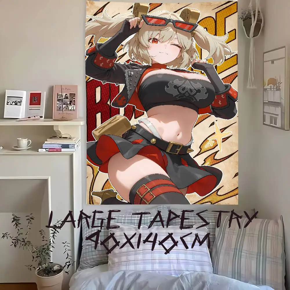 

Kawaii милая девушка Burnice белая мода Zenless Zone Zero гобелен популярное украшение комнаты настенный гобелен домашний декор художественный декор