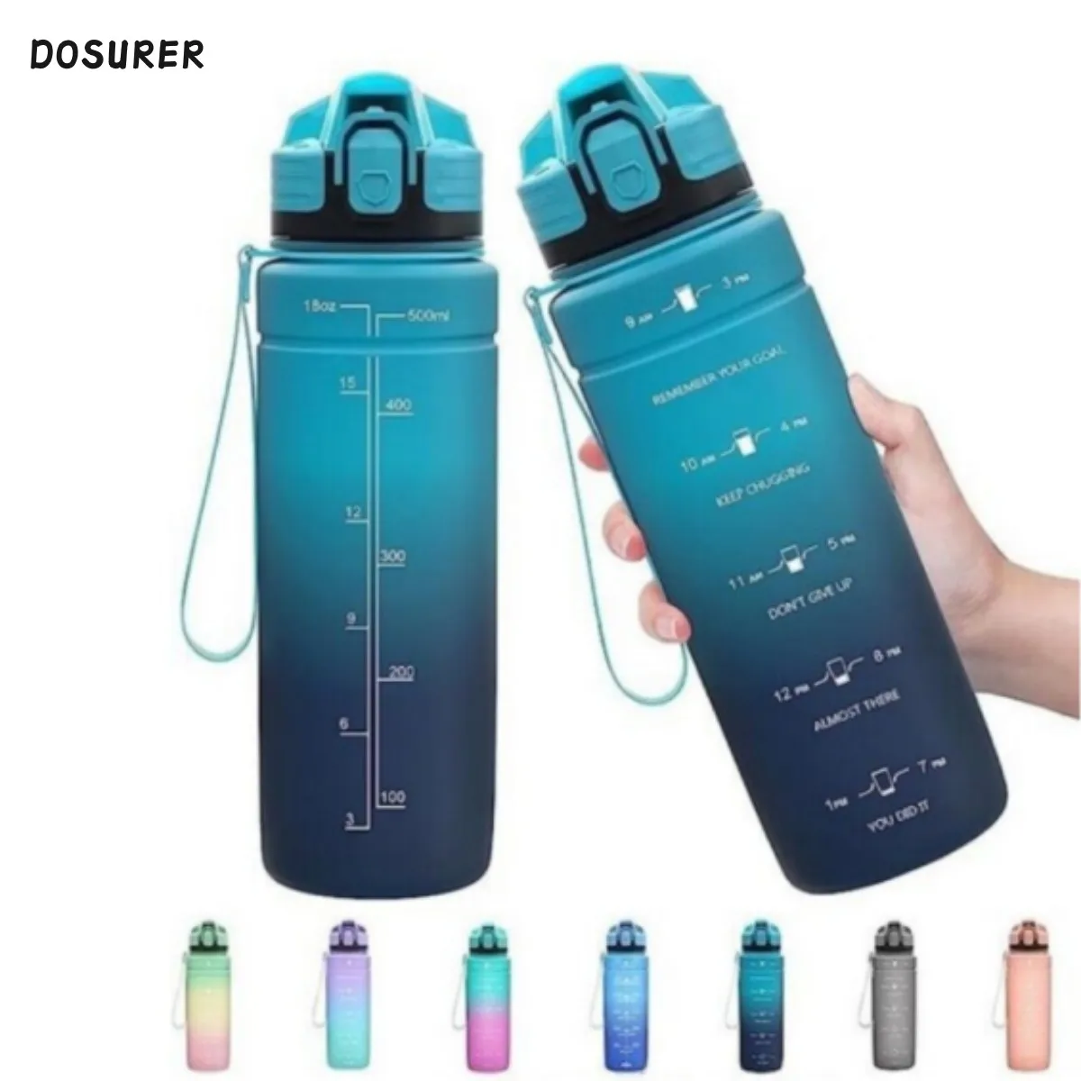 NEW Summer 500ML Sports Water Bottle Tritan Portable Leak-proof BPA-free Drinking Bottle For Kids Protein Shaker Bottle Gourds