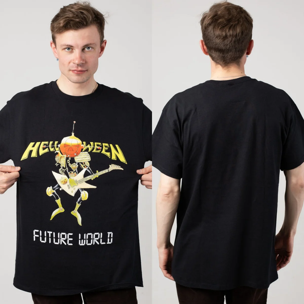 Pop Helloween Graphic Cotton T-shirt Unisex Summer Short Sleeve Fashion Brand Tee Luxury Casual Vintage Tees