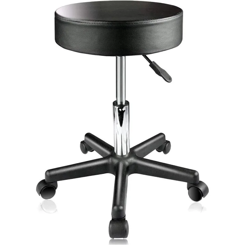 Supportive Adjustable Hydraulic Rolling Swivel Stool for Massage and Salon Office Facial Spa Medical Tattoo Chair Cushion