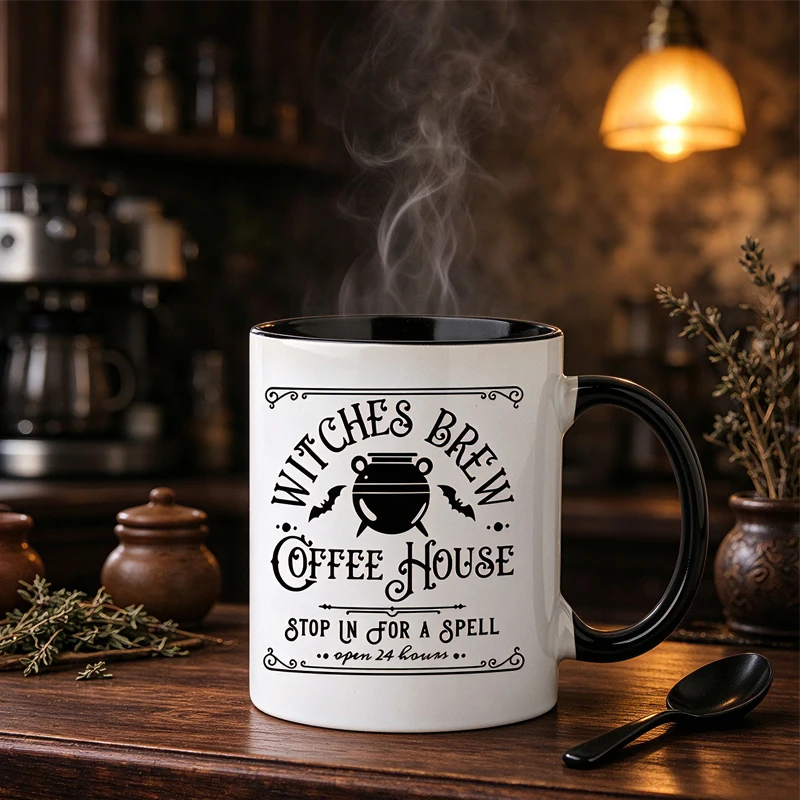 Custom ceramic mug featuring the text 