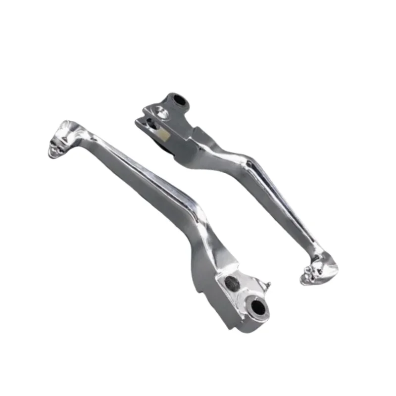 Chrome Skull Brake Clutch Levers for Harley Softail Dyna Sportster Road King FLSTN FLHR