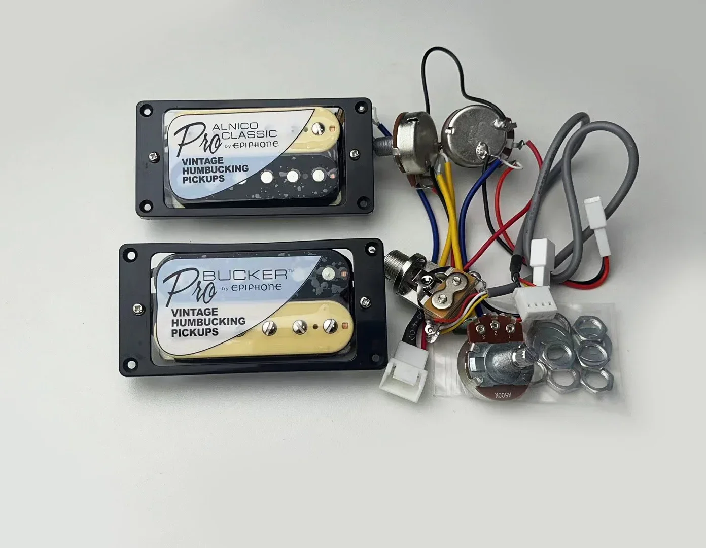 بيك اب جيتار هامبوكر ألنيكو كلاسيك 57 برو باكر مع خطوط زيبرا سلكية مسبقًا 1V1T 2V1T #6