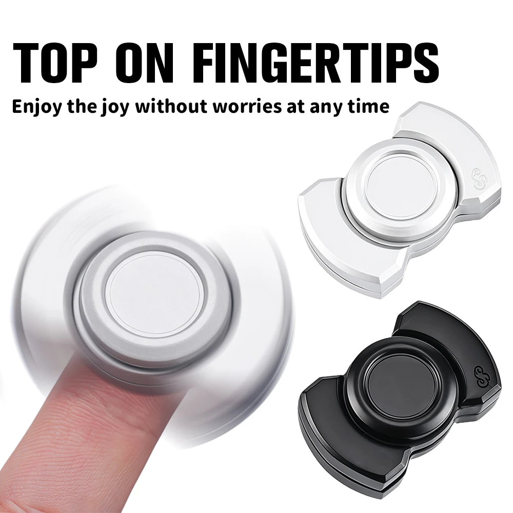 

3-in-1 Fidget Spinner & Magnetic Slider - Metal EDC Stress Relief Toy with Click Button for Adults, Anti-Anxiety & Focus