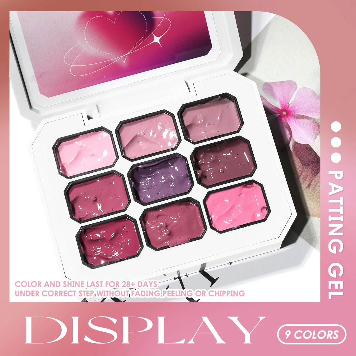 1pc 9 Colors Pink Patting Gel Smudge Canned High Saturation Popular Semi-Solid UV&LED Nail Polish Gel Nail Salon Special Y2K INS