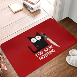 You Saw Nothing Entrance Doormat Decor carpet for living room Cartoon Cat Corridor Balcony Long Rugs Bath Anti-slip Foot Pad