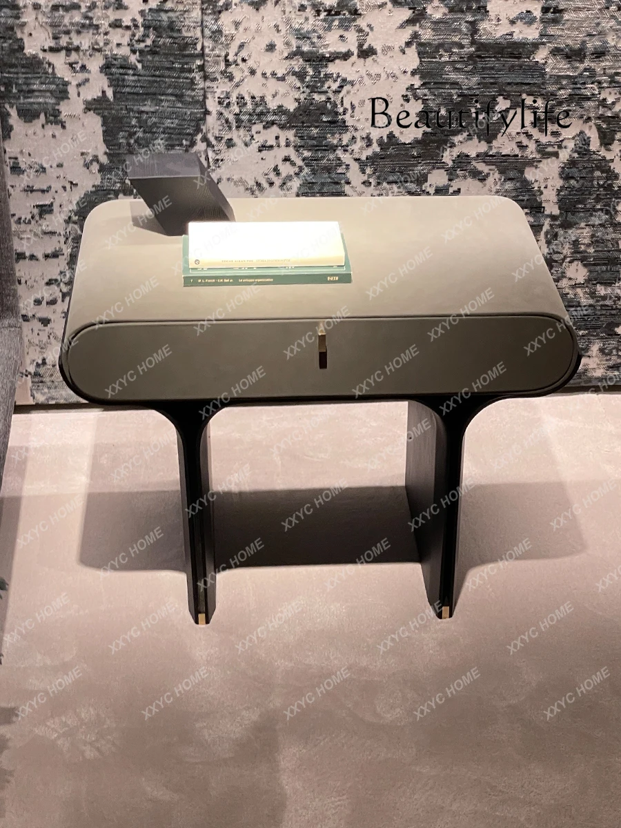QQ simple luxury bedside table creative leather drawer new bedroom storage cabinet bedside table
