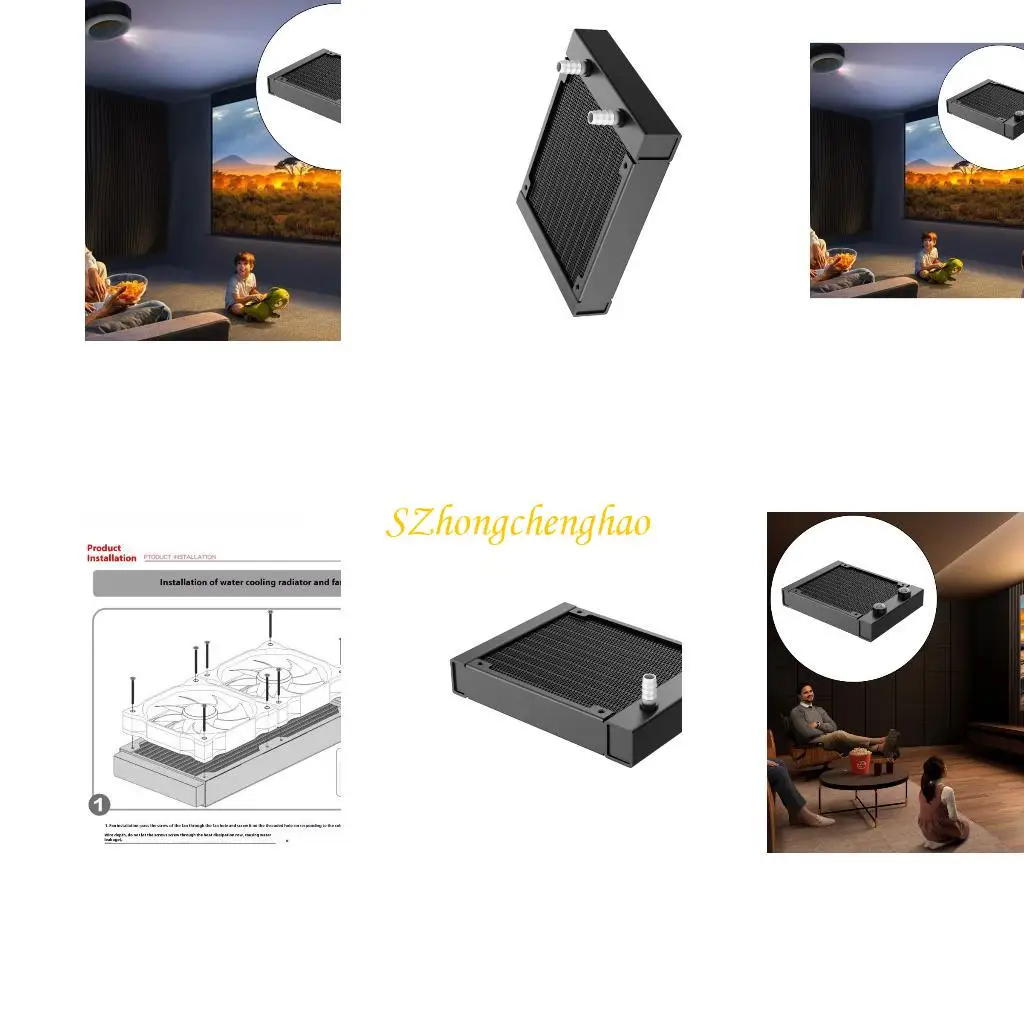 

Lightweight Aluminum PC Liquid Cooling Radiator Heat Dissipation Small Liquid Cooling Aluminum Radiator Accessories 601D