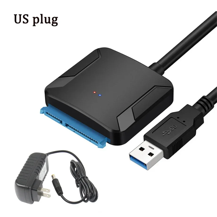 USB 3.0 Adapter Kabel voor 2.5 "3.5" HDD SSD Harde Schijf 5Gbps Externe Converter met 12V Power Adapter USB 3.0 naar SATA Converter