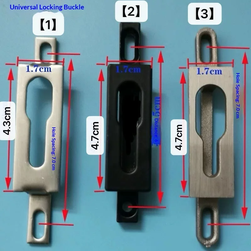 304 Stainless Steel Sliding Door Lock Hook Seat Concave Arc Window Hook Lock Seat Single Double Lock Point Accessories