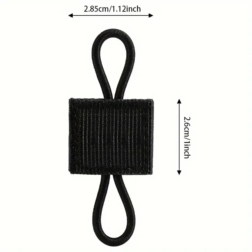 10pcs Molle Elastic Strap Tactical MOLLE System Webbing Retainer Attachment Accessories Fix Buckle For PPT Antenna Flashlight