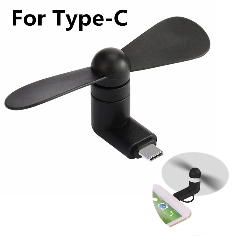 

1-2pcs Mini Portable Type-c USB Fan Mobile Phone USB Gadget Fans Tester For Type-C Type C USB-C Mobile Phone Fan