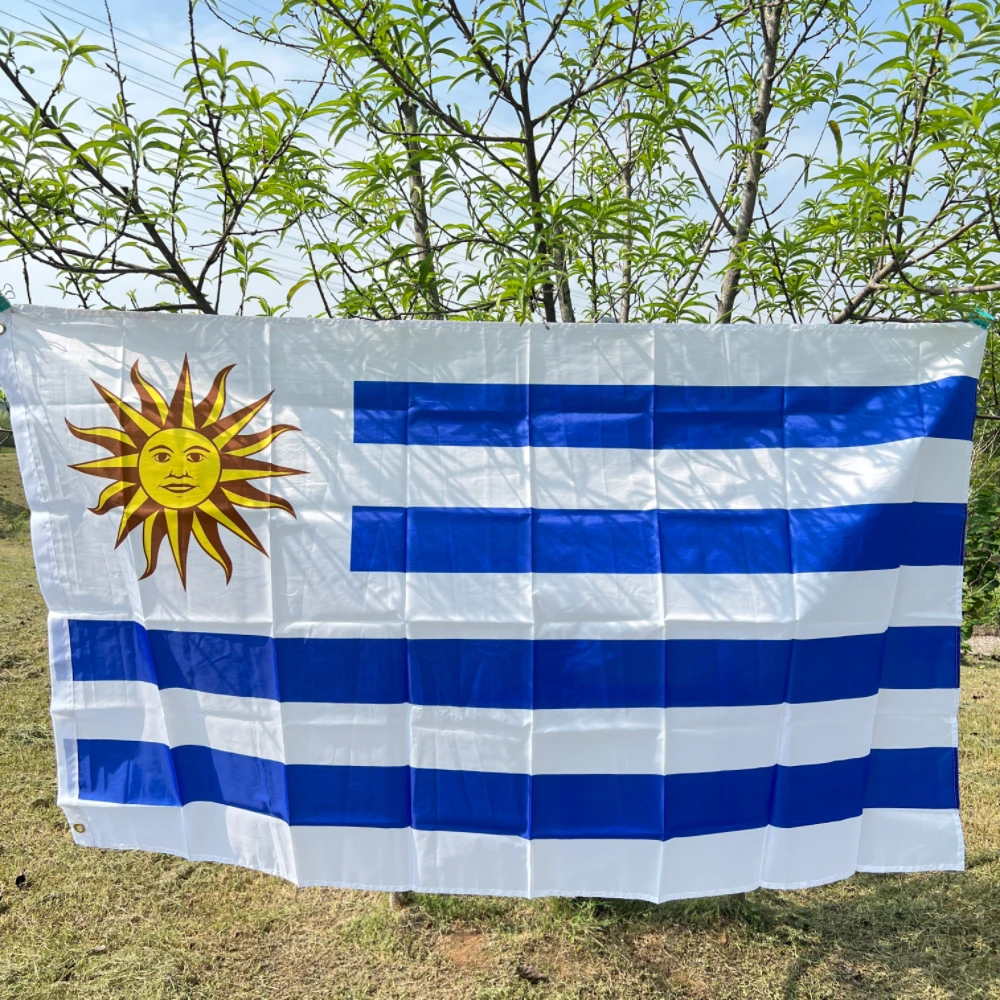 Uruguay flag 90 x 150cm high quality Polyester hanging Uruguay country national flag indoor outdoor decoration banner