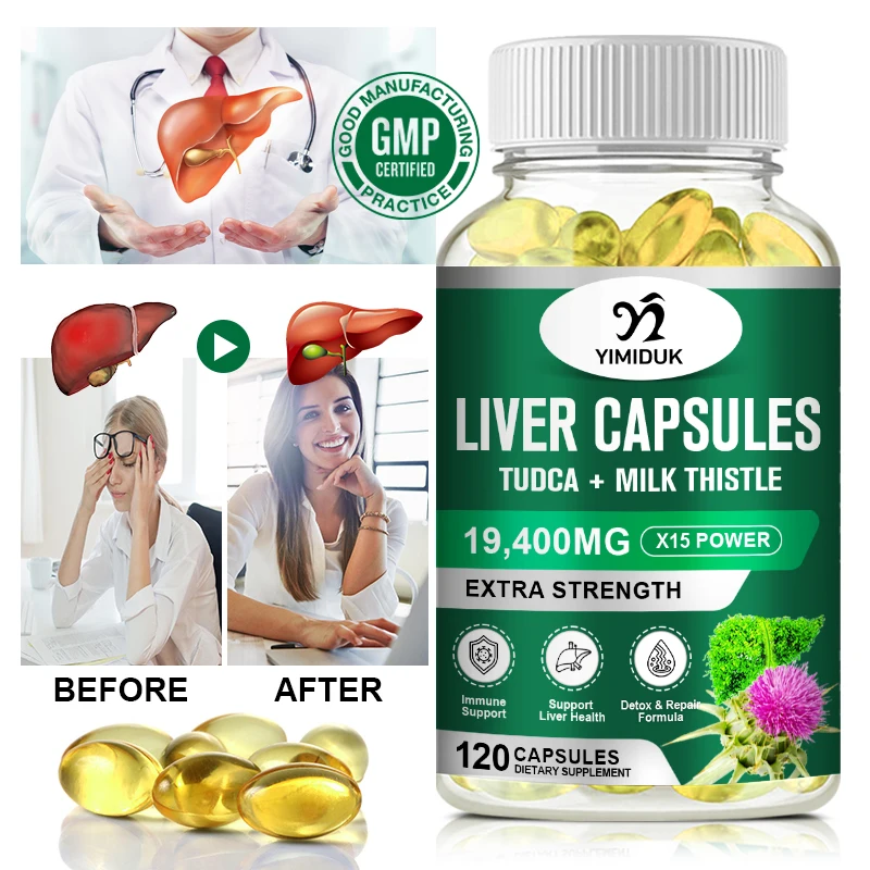 Liver Cleanse Detox Health Supplement With Milk Thistle Supports Healthy Liver Function Men & Women 120 Capsules Boosts Immunity