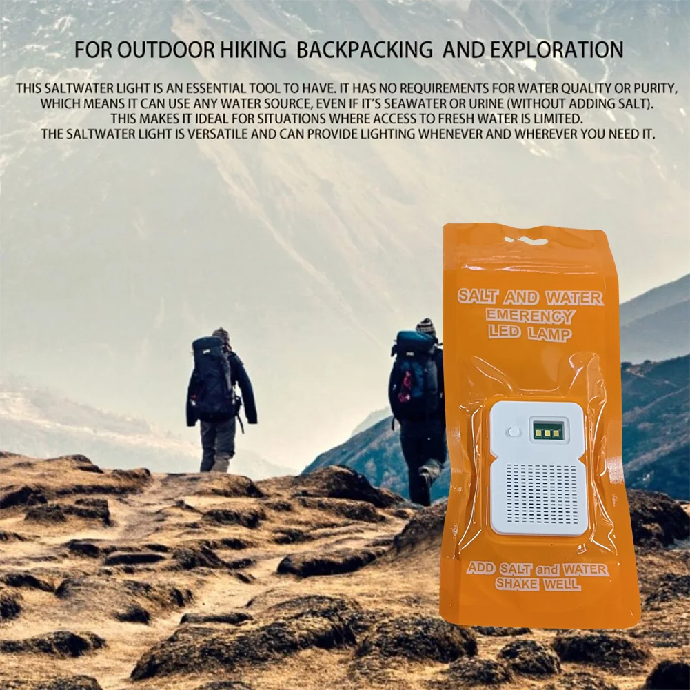 مصباح LED للطوارئ للمياه المالحة 50LM مصباح طوارئ للتخييم محمول مقاوم للماء وقابل لإعادة الاستخدام لمستلزمات السفر للسيارة والشاطئ الخارجي #5