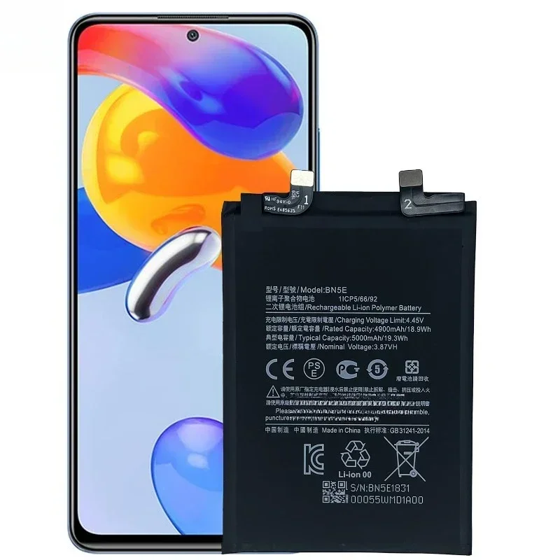 Brand New BN5E 3.87V 5000mAh Mobile Phone Battery For Xiaomi Mi POCO X4 Pro Redmi Note 11 pro / 11E Pro 5G Batteries