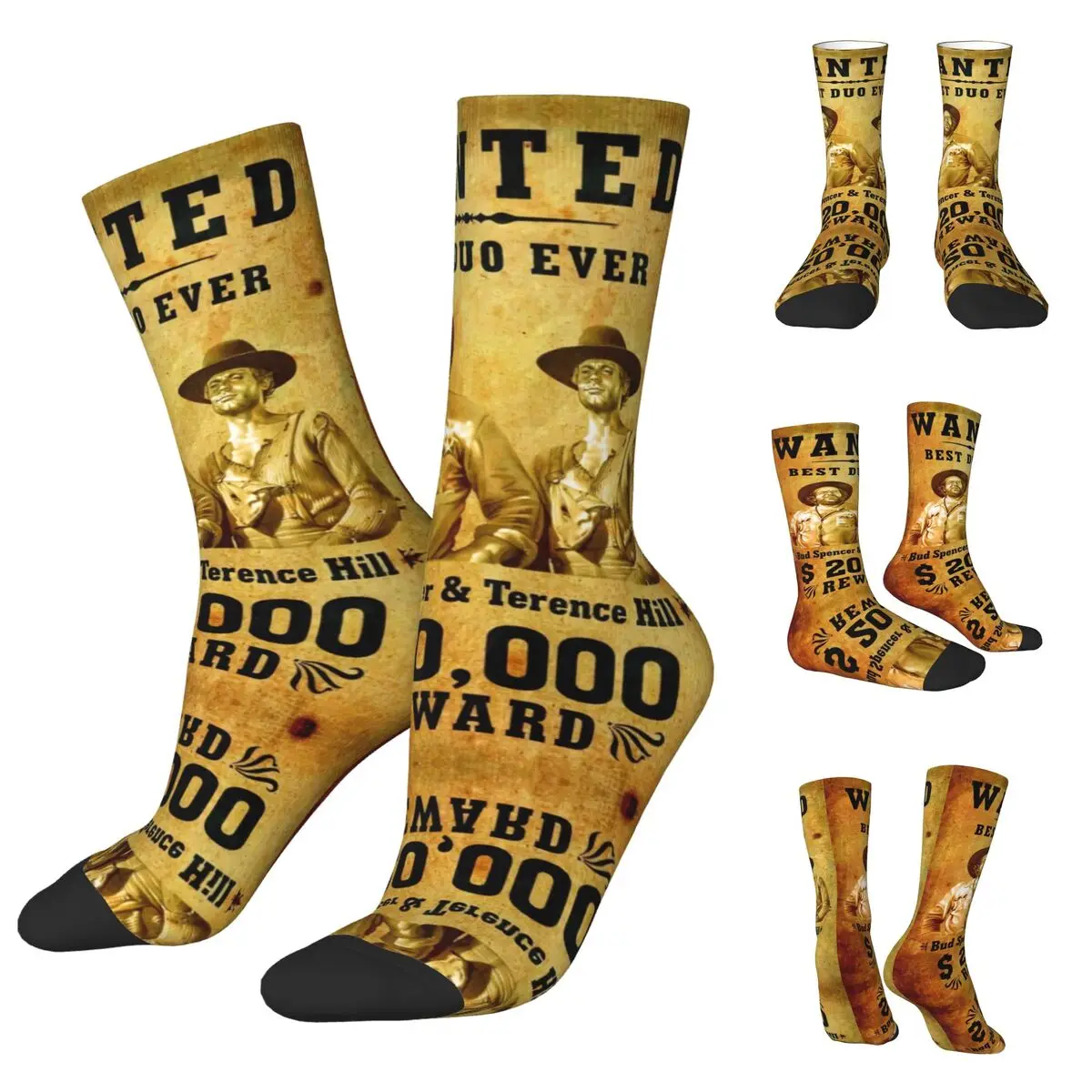 

Bud Spencer Terence Hill Wanted Men and Women printing Socks,lovely Applicable throughout the year Dressing Gift