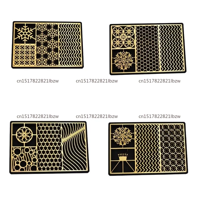 High-End Food Grade Brass Ice Stamp Mold Ice Cube Design Plate Bar Bartender Whiskey Pressing Stamping Square Tray with PVC Pad