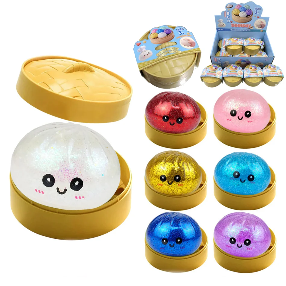 Simulation Flash Dumpling Pressure Ball Slow Rebound Soft Pinch Decompression Office Home Decorat Children Adults Surprise Gifts