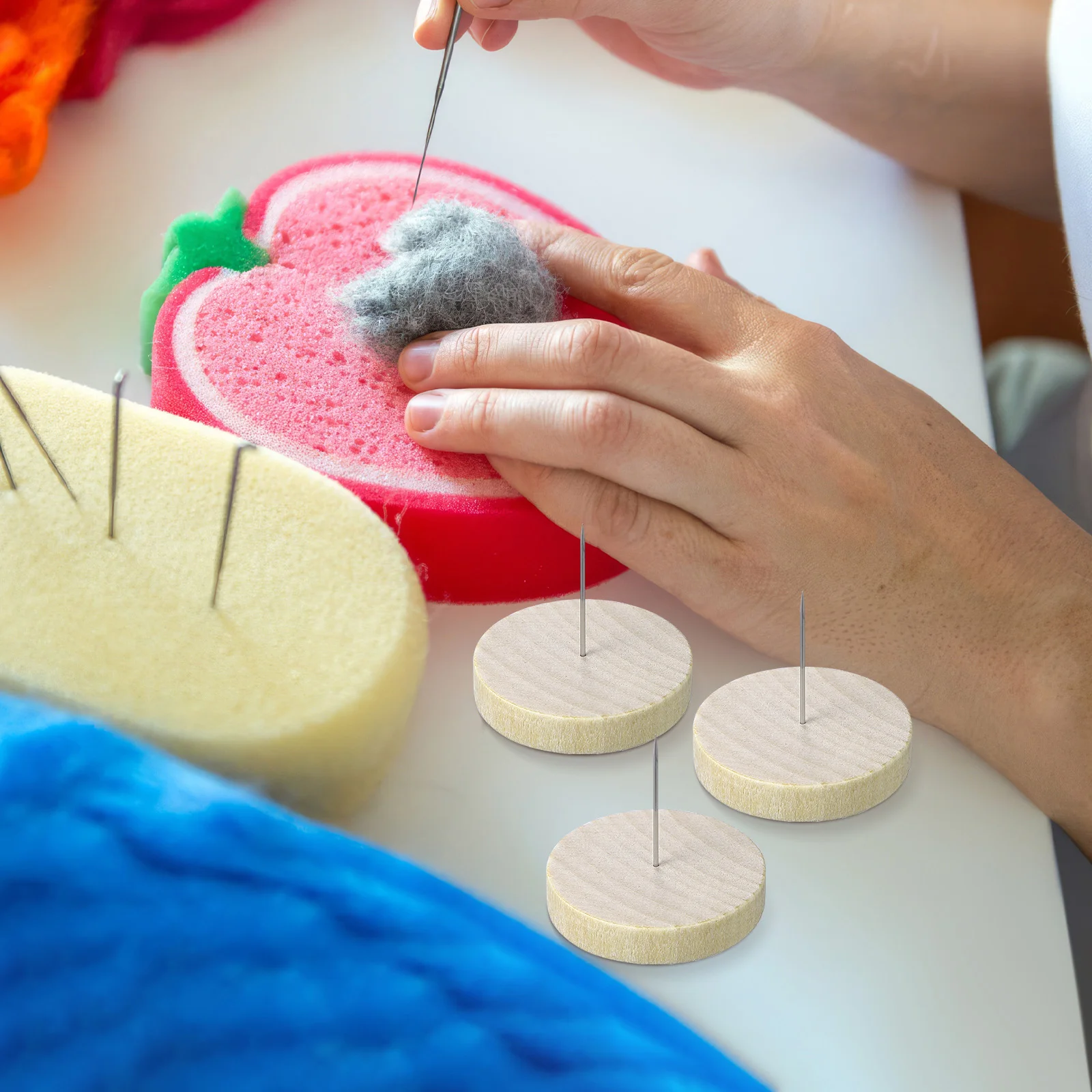 6 Set Furniture Fun with Wooden Base Child Girl Toys Girls Metal Felt Stand