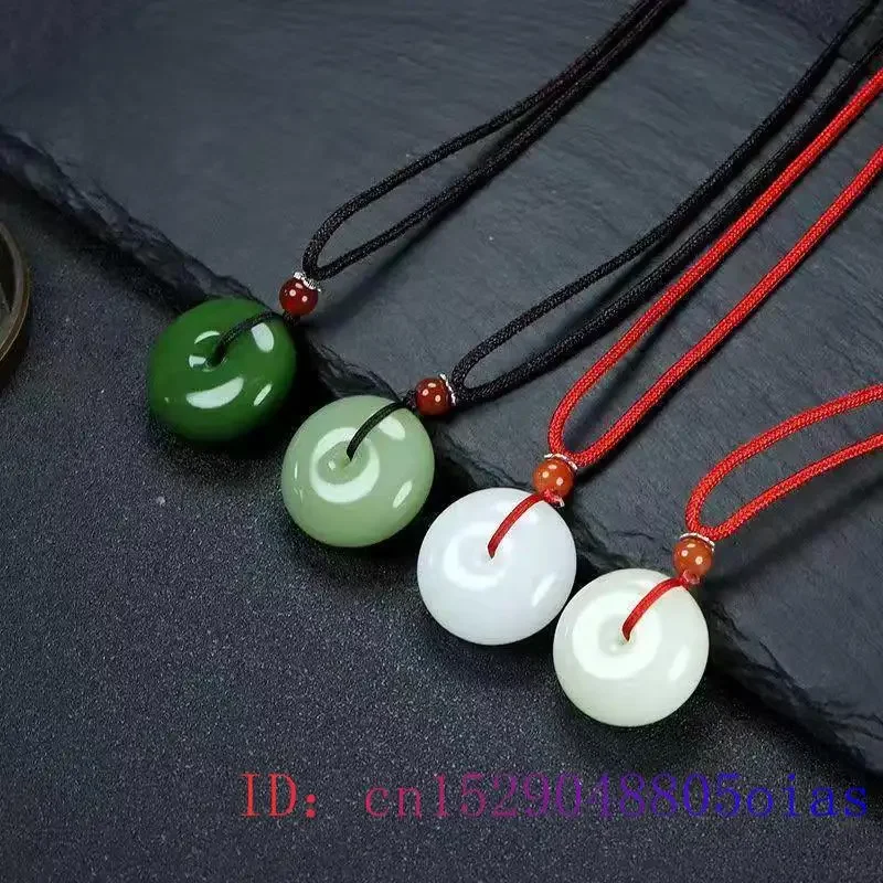 Jade Donut Pendant Man Talismans Gemstone Gifts for Women Natural Charm Jewelry Vintage Amulets Designer Necklace Amulet Jasper