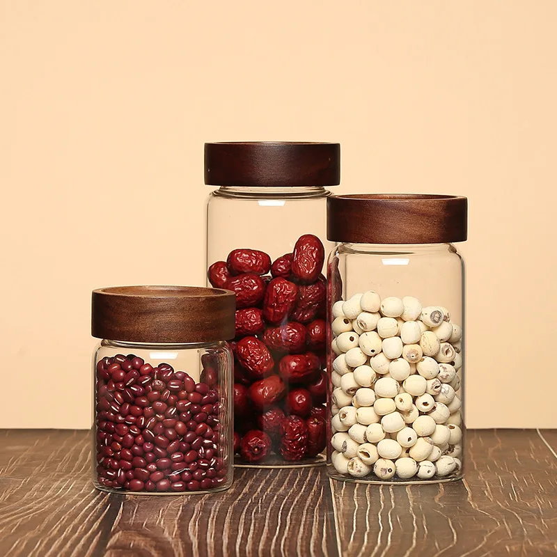 Glass Coffee Bean Sealed Storage Jar Moisture-Proof Vacuum Pressed Kitchen Container for Tea Rice Peanut - view 3
