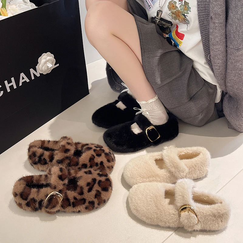 Damskie buty retro, wygodne, z gumową podeszwą, z szerokim przestawką, baleriny, czółenka Mary Jane, minimalistyczne, ocieplane.